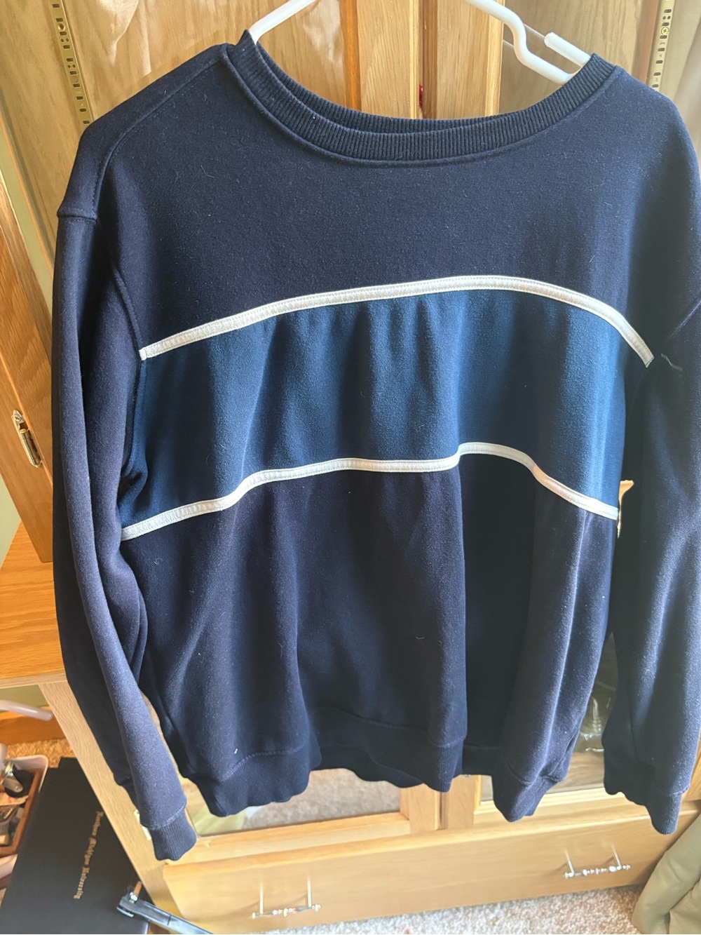 Goodfellow & Co Navy Sweatshirt with White Piping